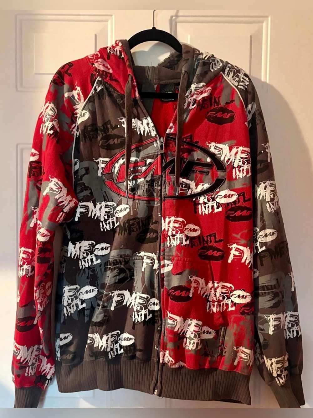Vintage Y2K FMF brand Cotton blend hoodie, FMF graffiti print Men’s Large
